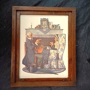 Norman Rockwell Print in frame